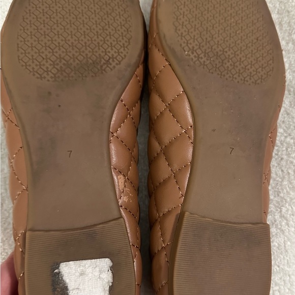 Tory Burch Benton 2 Quilted Ballet Flat - Royal Tan/Gold, Size 7 Nappa Leather - Picture 5 of 9